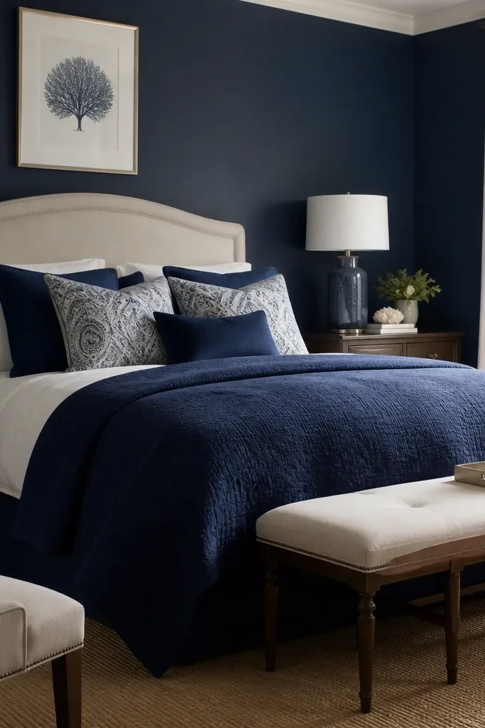 Beginner Navy Blue Bedroom Ideas